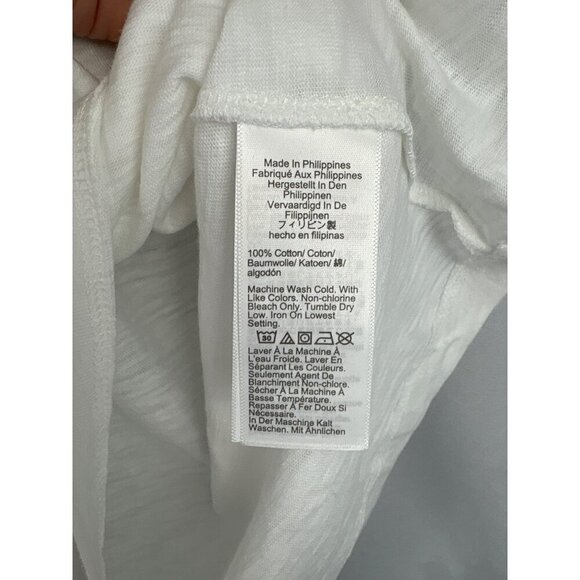 J.Crew White Girlfriend Tee Size L 100% Cotton New With Tags Made In Philippines - Picture 6 of 6